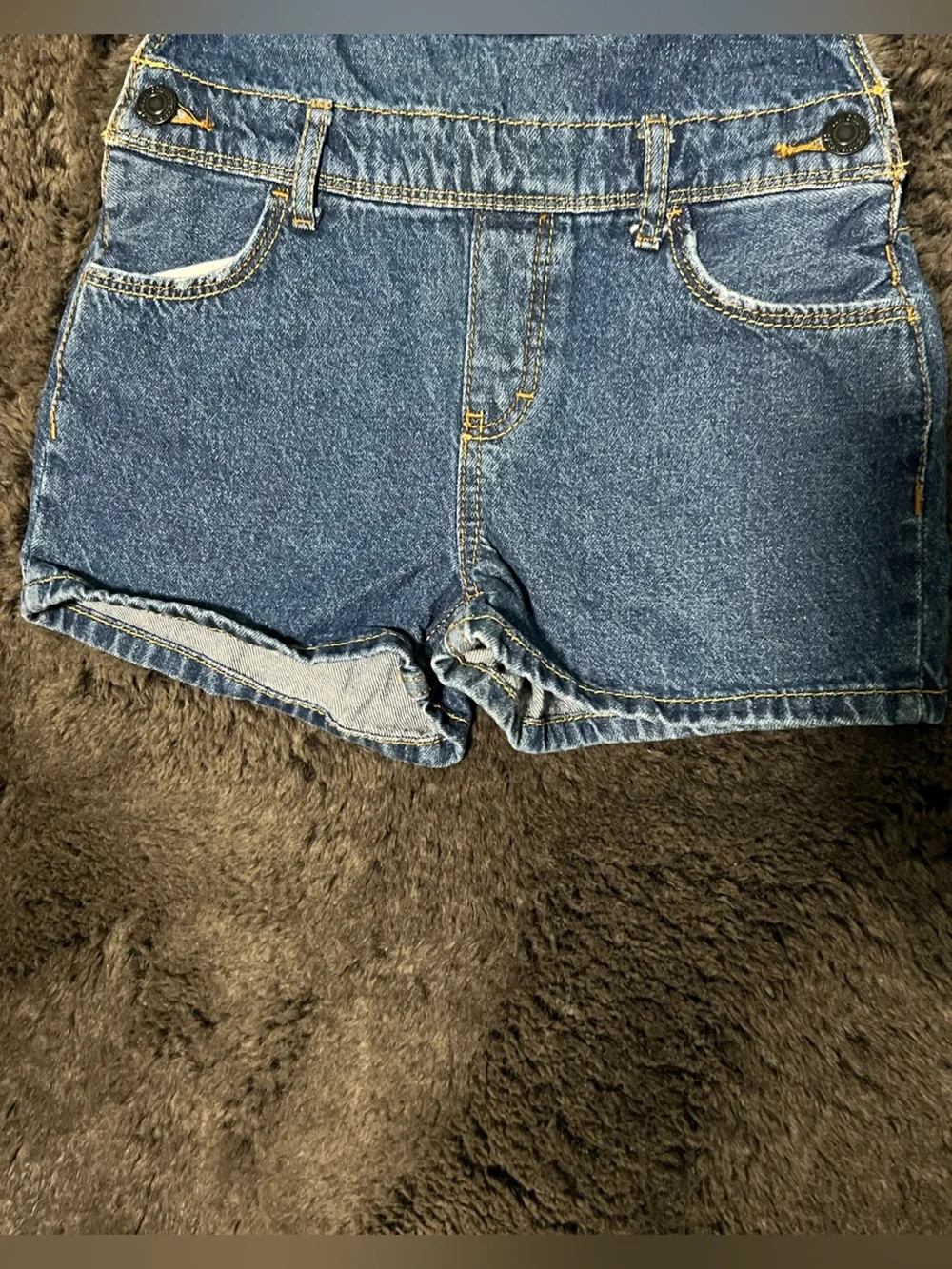 Levi's Kids Blue Denim Shortall Overalls Size XS 5/6